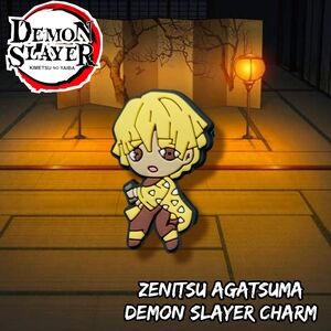 💖3 Charms for $9💖 Zenitsu Agatsuma Croc Charm Lightning Jibbitz - Demon Slayer
